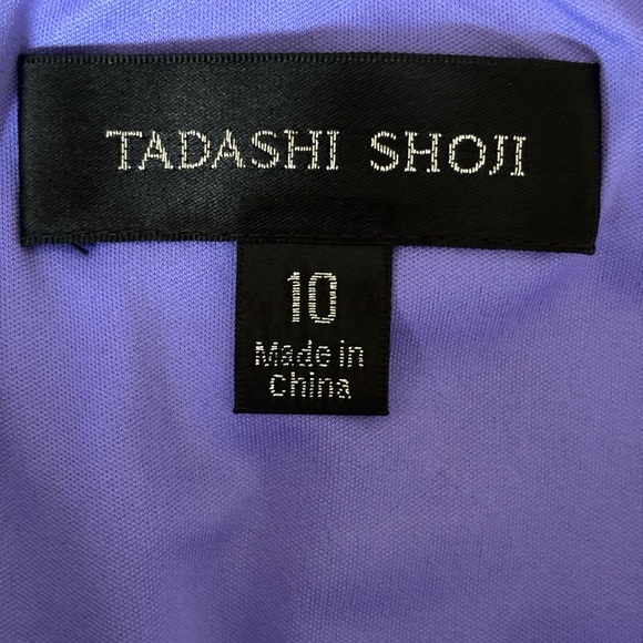 Stunning dress periwinkle color with sequins by TADASHI SHOJI size 10 worn once - Picture 6 of 14